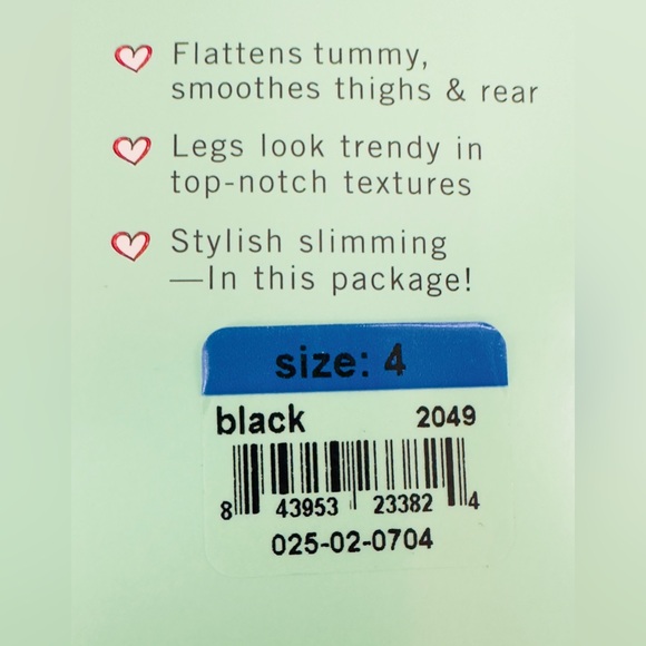 Assets by Spanx !! Black Shaping Tights -Textured - Wish Bone. Size 4. NIB - Picture 4 of 4